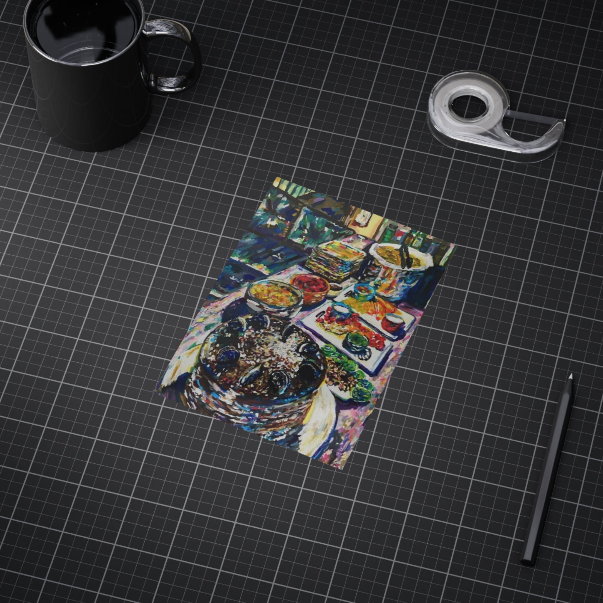 Let's Eat  — Colorful Unframed Art Print