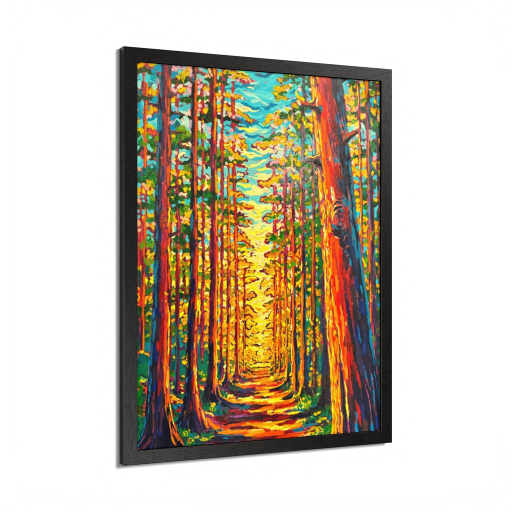 The Light Through the Forest – Framed Poster