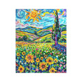 Whimsy Field Art Print — Vibrant Colorful Landscape Unframed Print