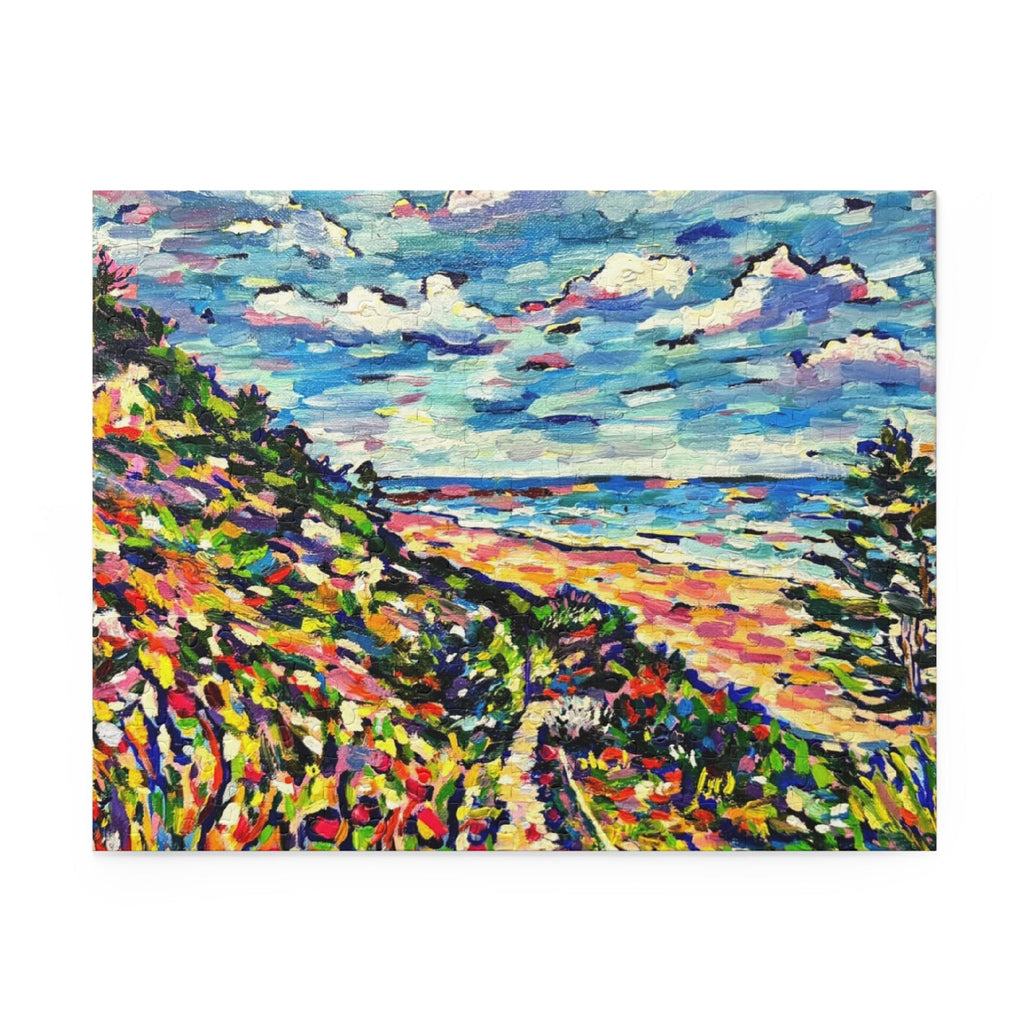 Seaside Path Impressionist Puzzle — Colorful Beach Landscape Jigsaw (252 pcs)
