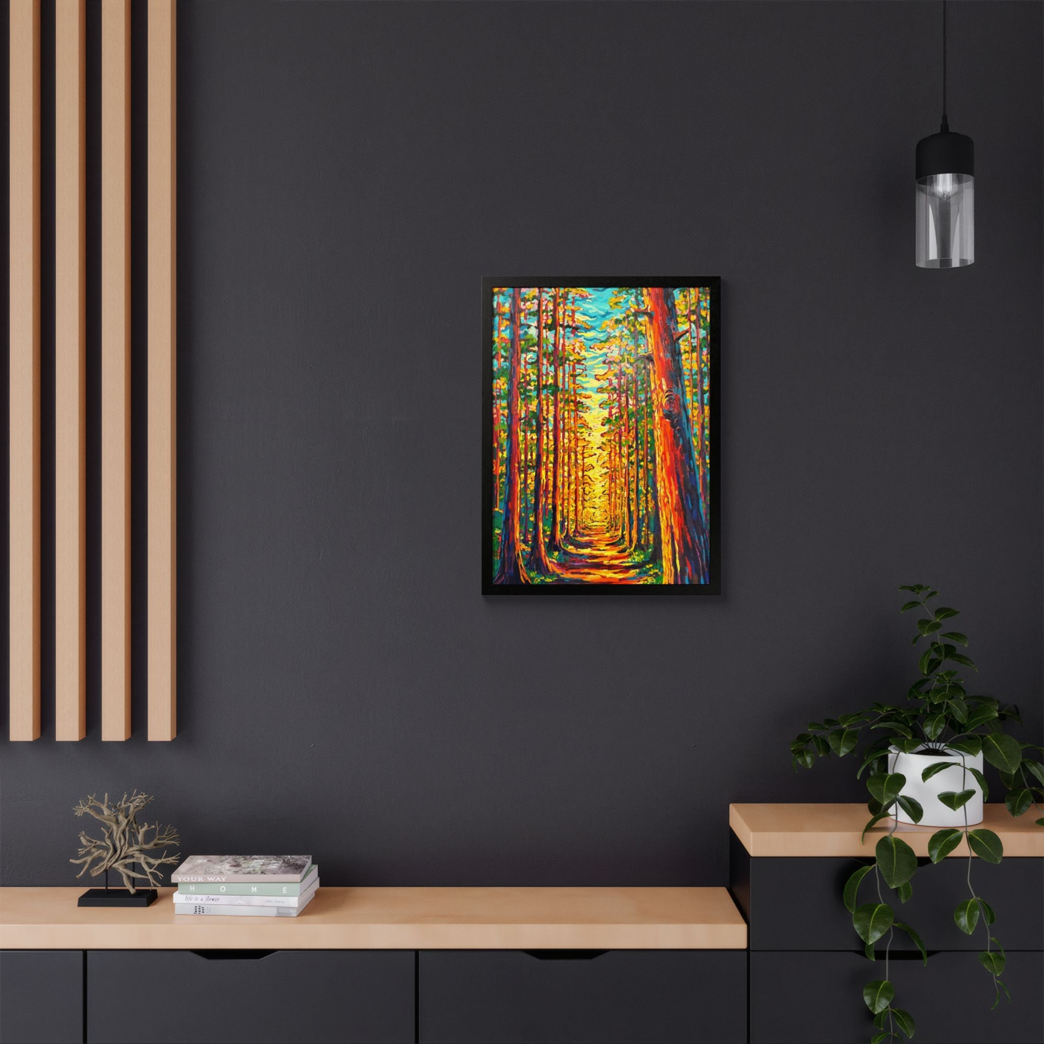The Light Through the Forest – Framed Poster