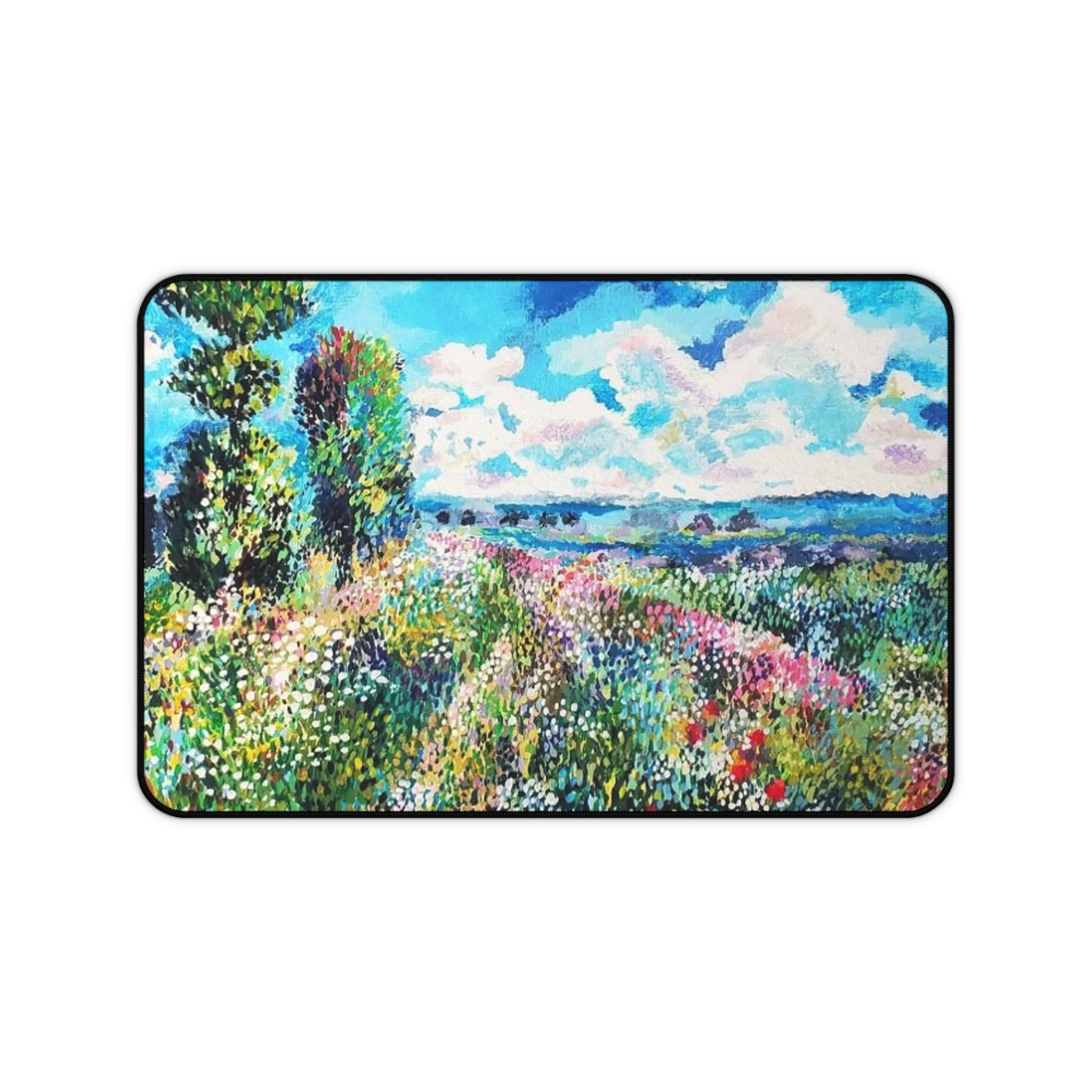 Meadow in Spring Desk Pad- Impressionist Meadow Desk Mat