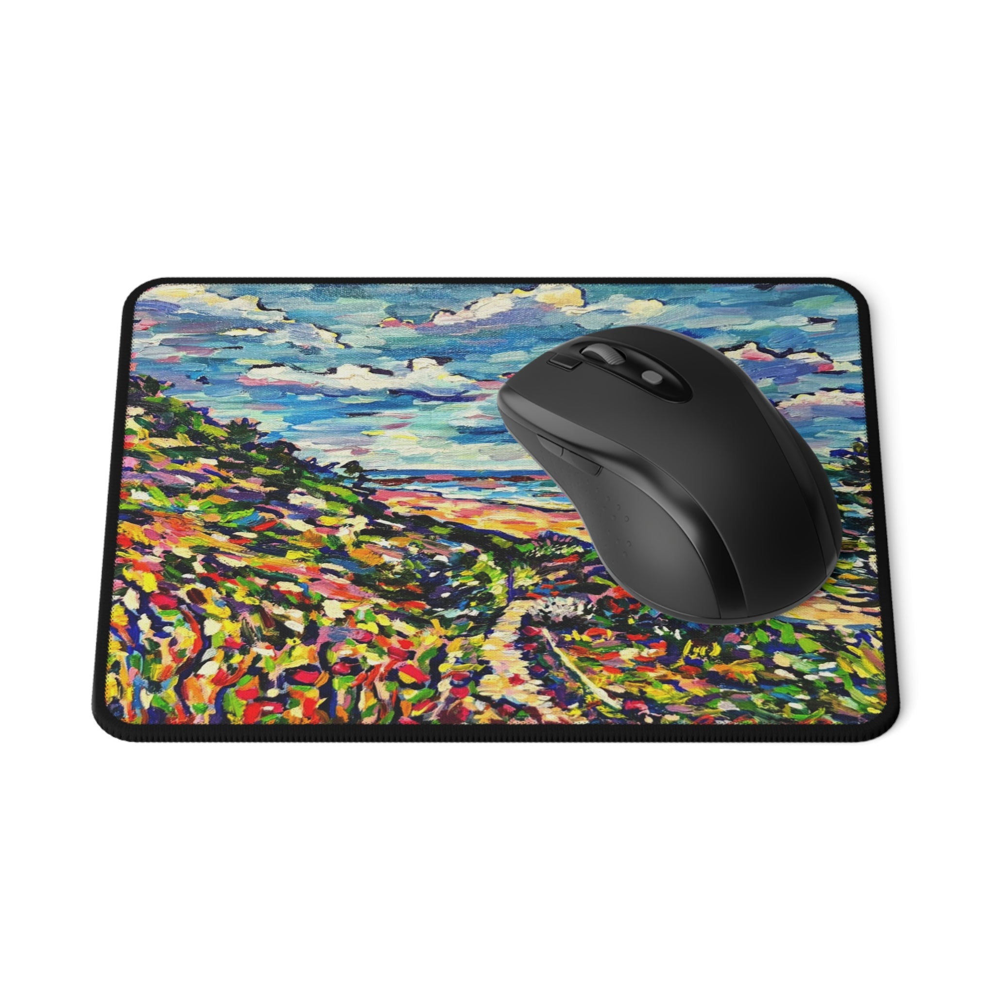 Seaside Path Mouse Pad — Coastal Impressionist Non‑Slip Gaming Mat