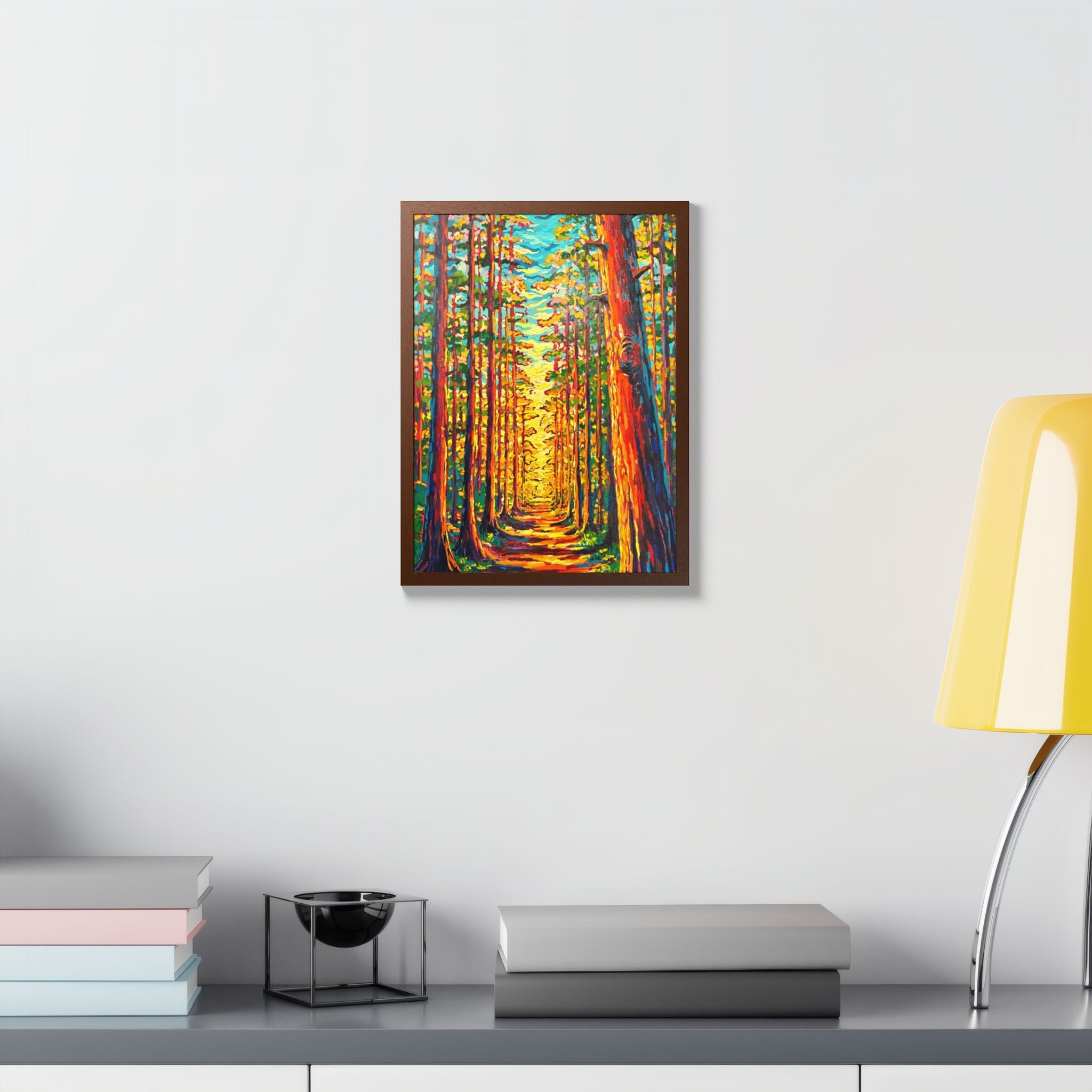 The Light Through the Forest – Framed Poster
