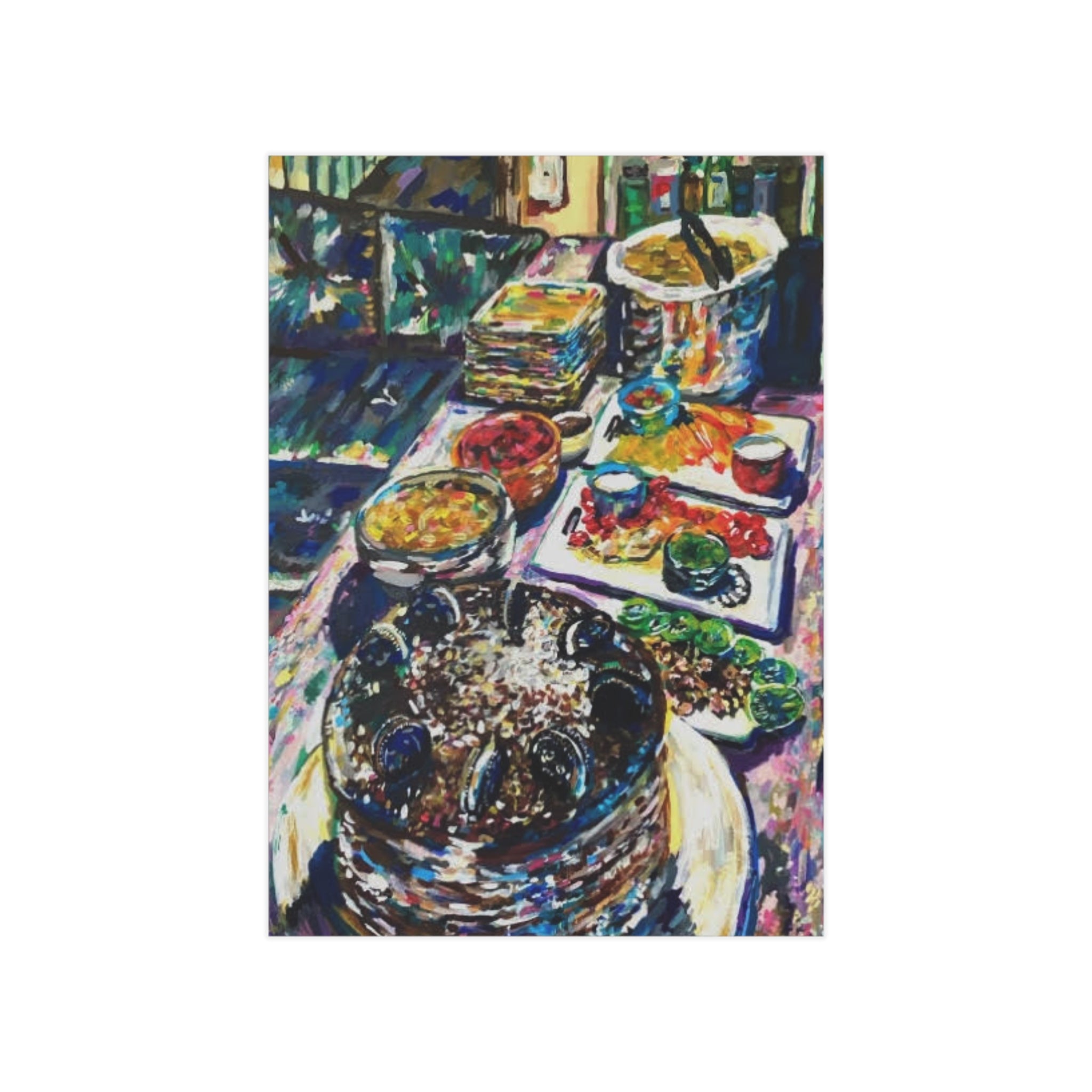 Let's Eat  — Colorful Unframed Art Print