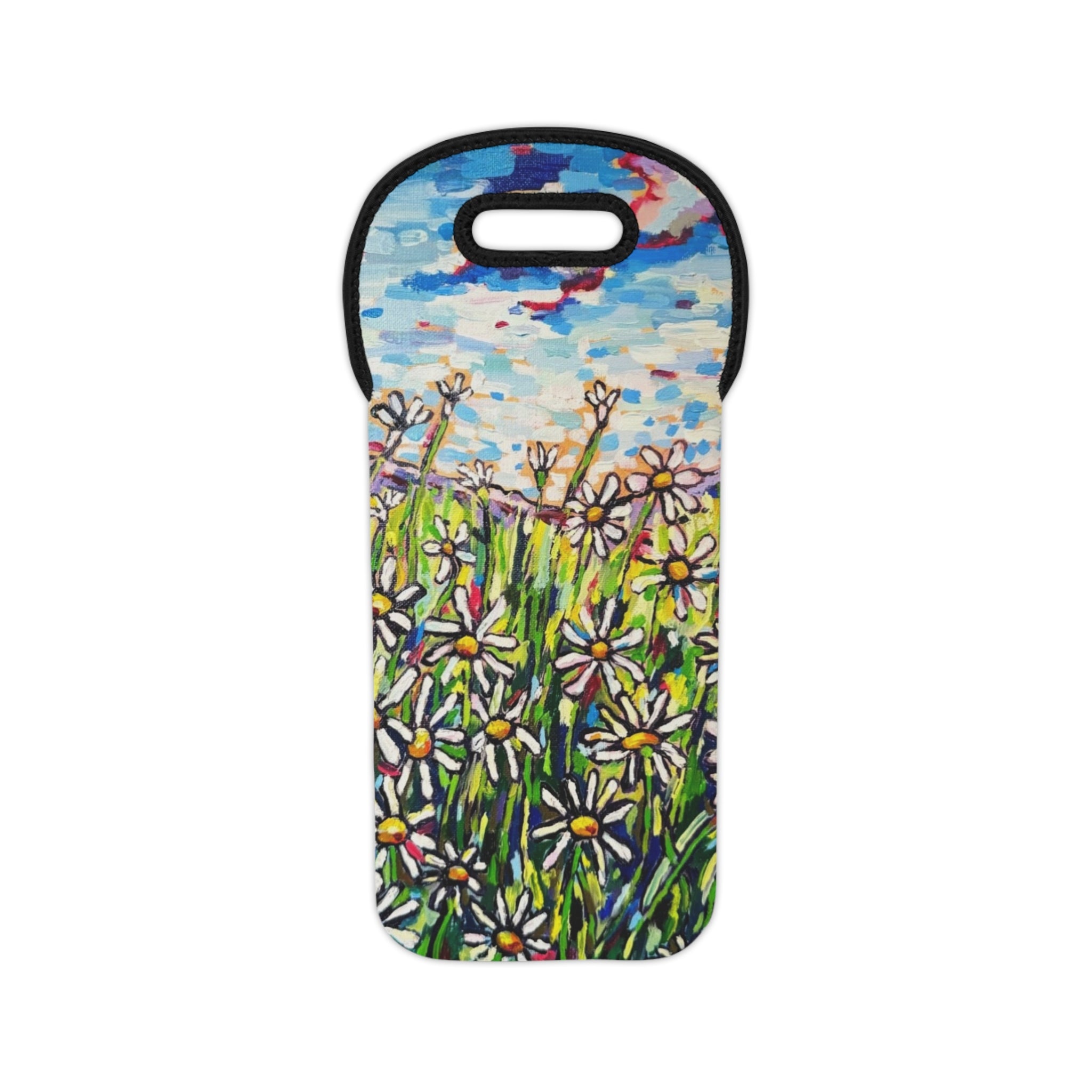 Mother's Love Wine Tote Bag — Floral Insulated Bottle Carrier