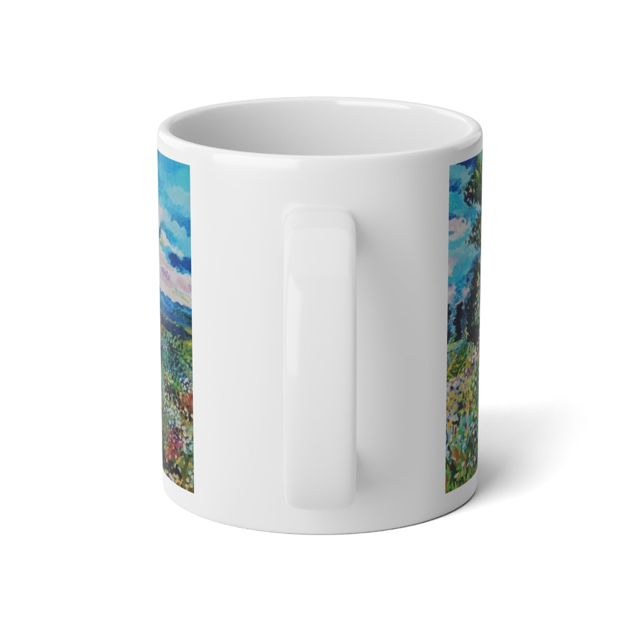 Meadow in Spring Mug — 20oz Impressionist Floral Landscape Coffee Cup