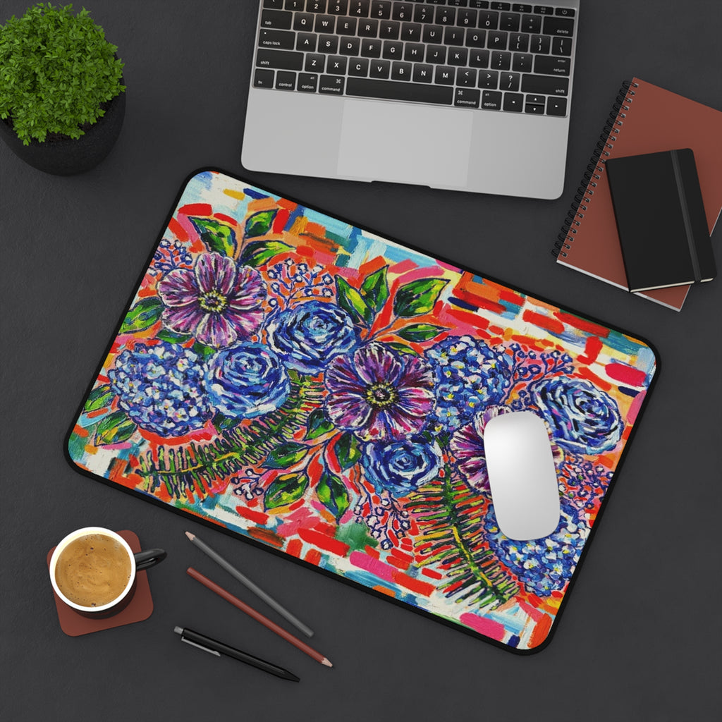 Love Blooms Desk Pad— Vibrant Hand-Painted Bouquet DeskPad