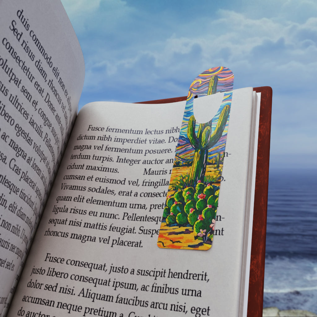 Saguaro Cacti Scene Art Bookmark 🌵