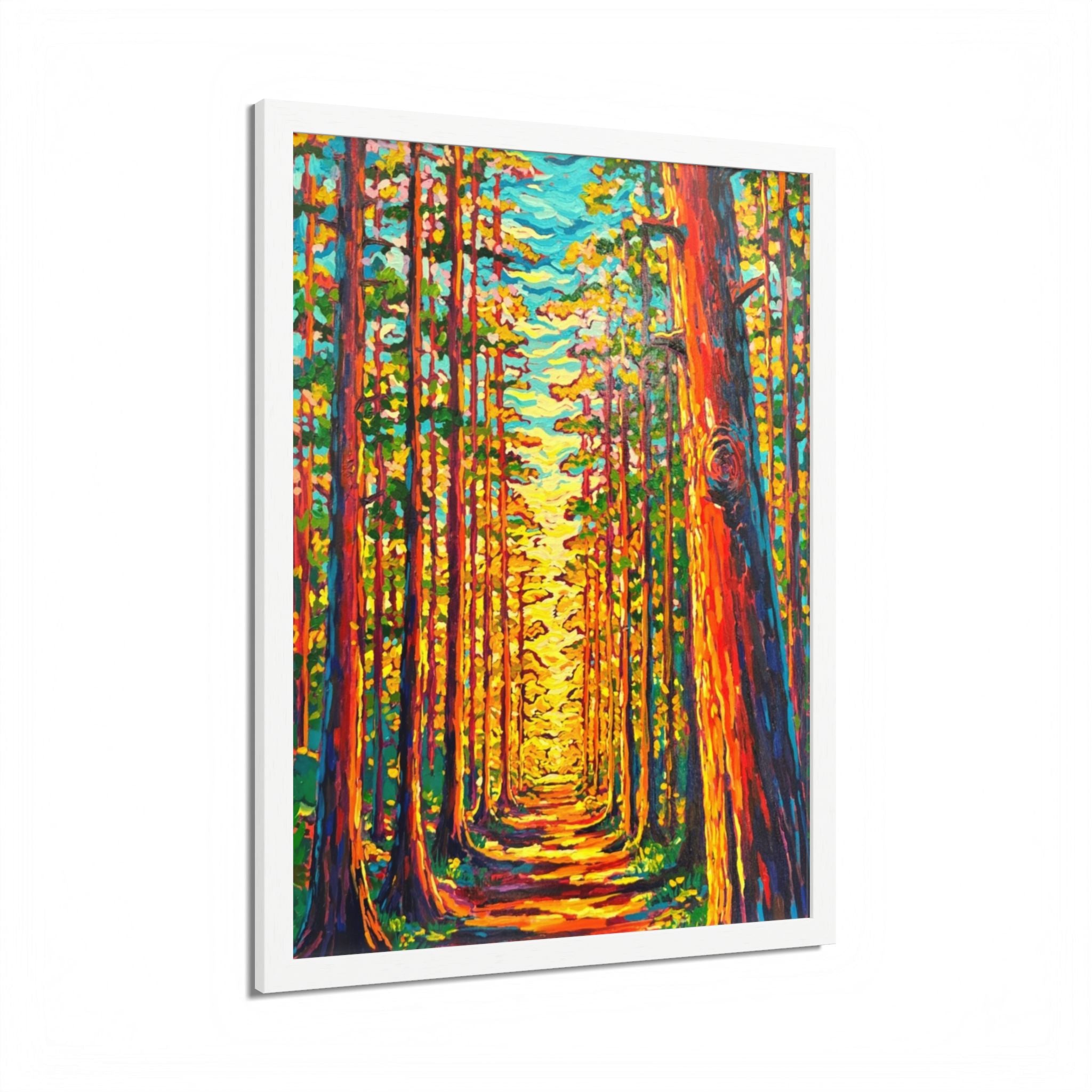 The Light Through the Forest – Framed Poster