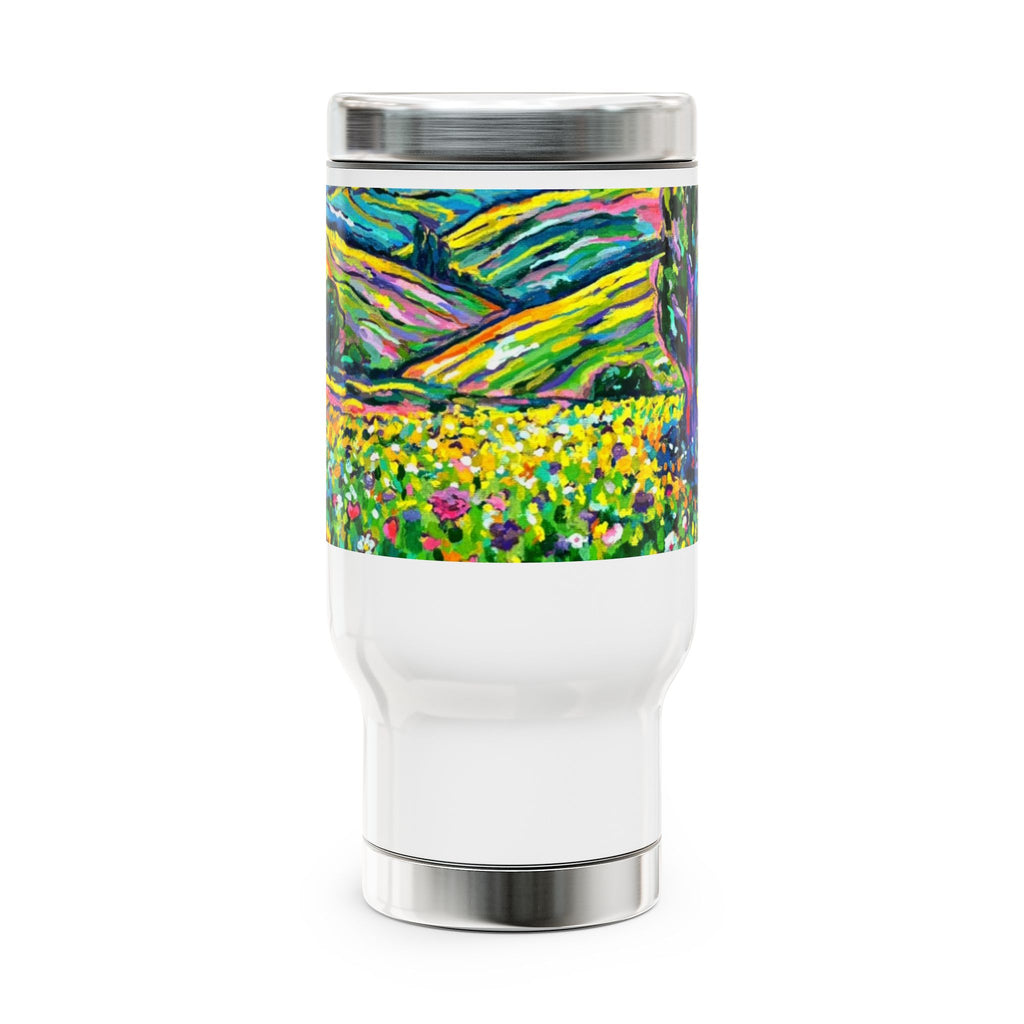 Whimsy Field – 14 oz Stainless Steel Travel Mug