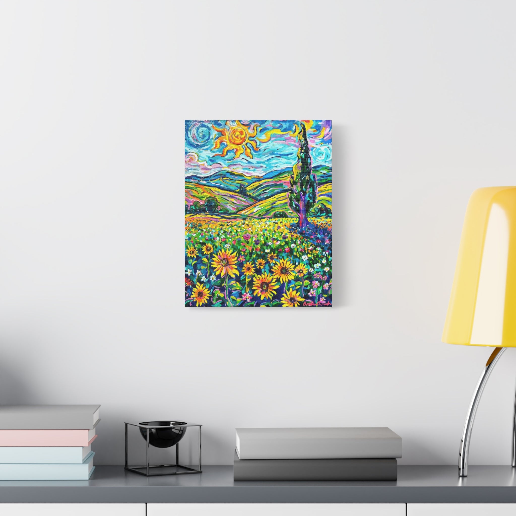 Whimsy Field Painting Matte Canvas, Stretched, 1.25"