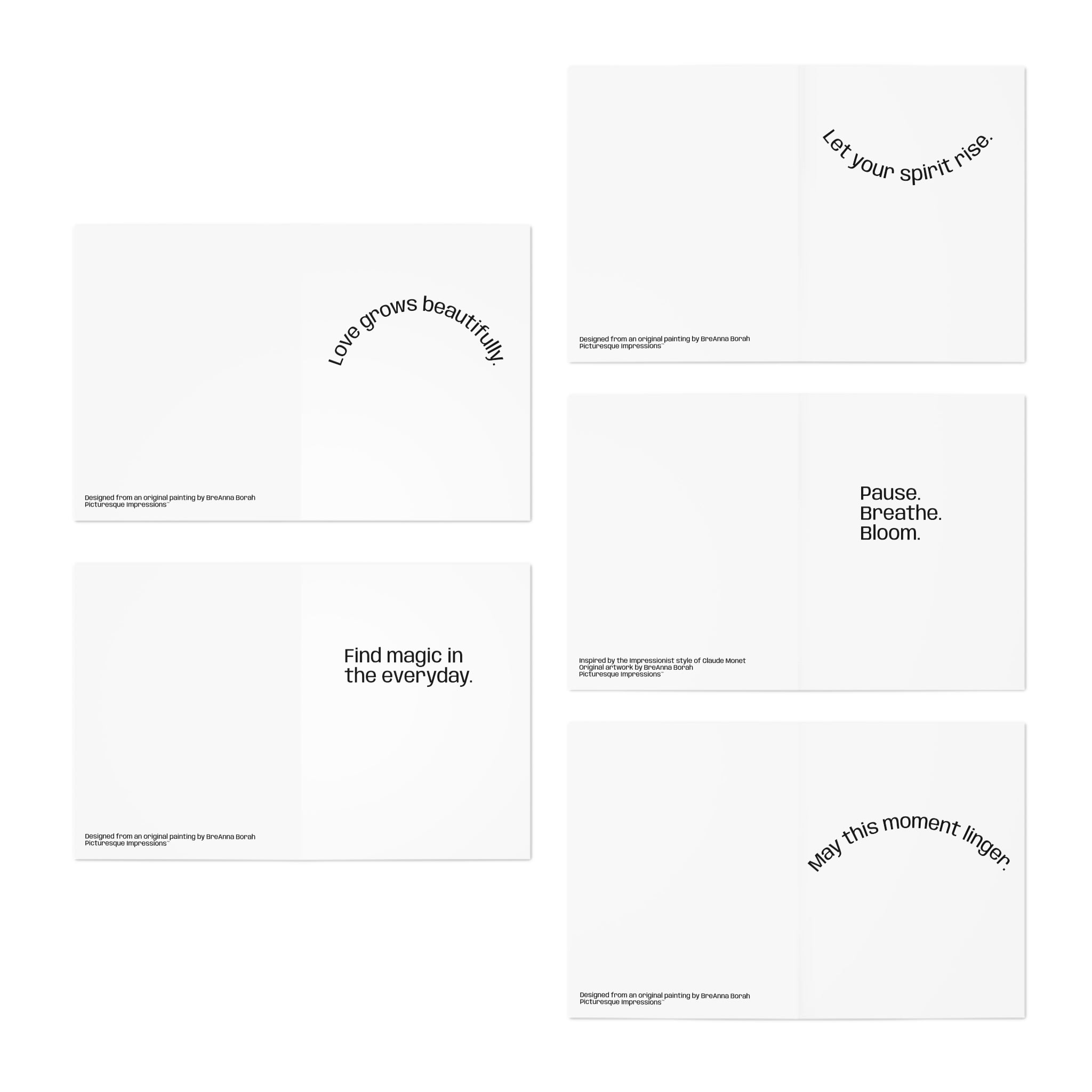 Impressionist Collection – 5 Pack Greeting Cards