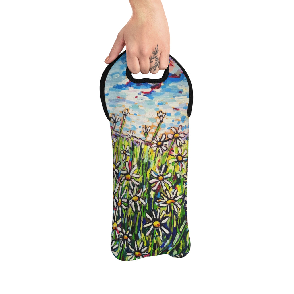 Mother's Love Wine Tote Bag — Floral Insulated Bottle Carrier