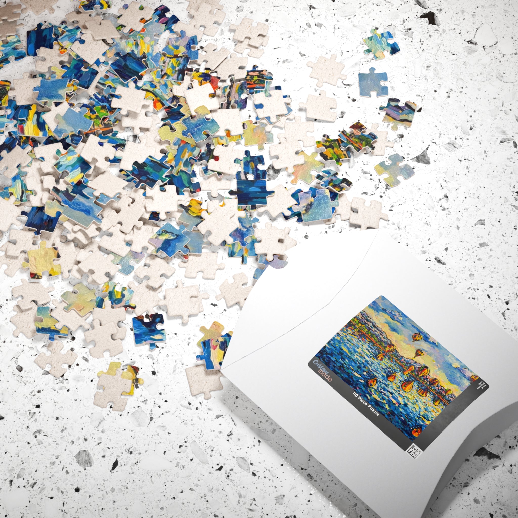 MINI Balloon Festival Jigsaw Puzzle — Scenic Lake Reflection (110‑Piece)