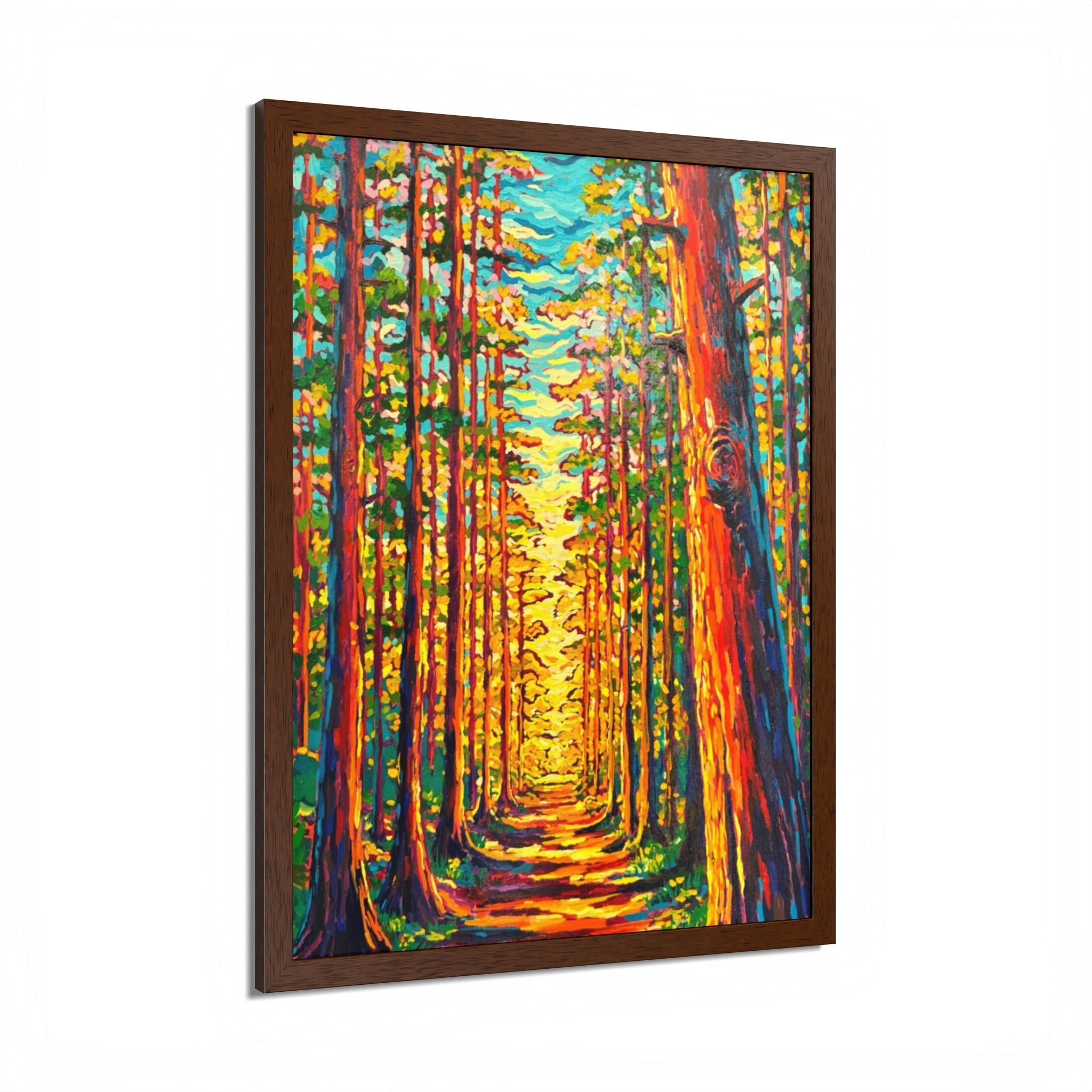 The Light Through the Forest – Framed Poster