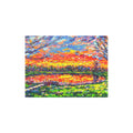 Reflections at Dusk Print — Colorful Impressionist Landscape Unframed Art