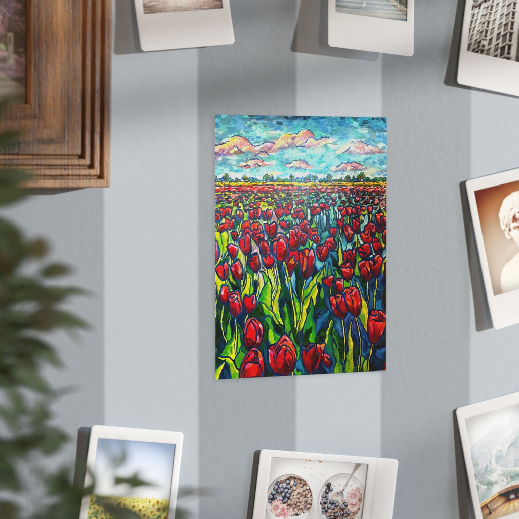 Endless Tulips — Colorful Floral Unframed Print