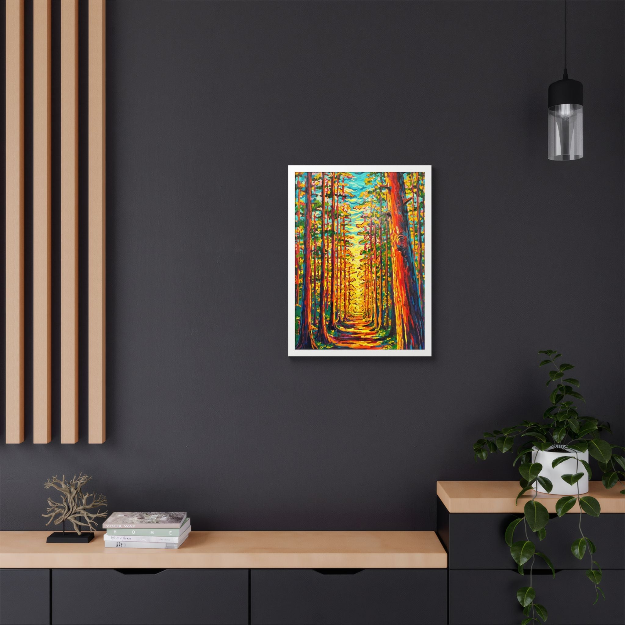 The Light Through the Forest – Framed Poster