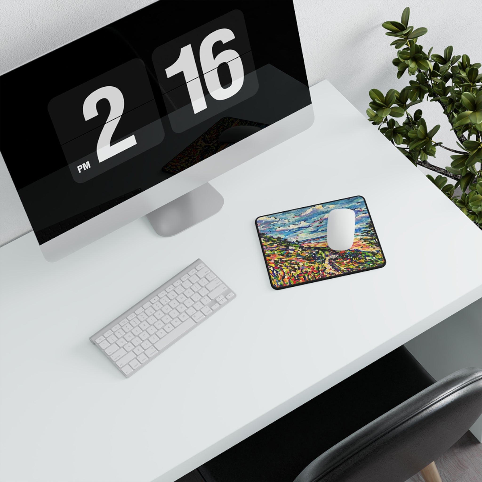 Seaside Path Mouse Pad — Coastal Impressionist Non‑Slip Gaming Mat