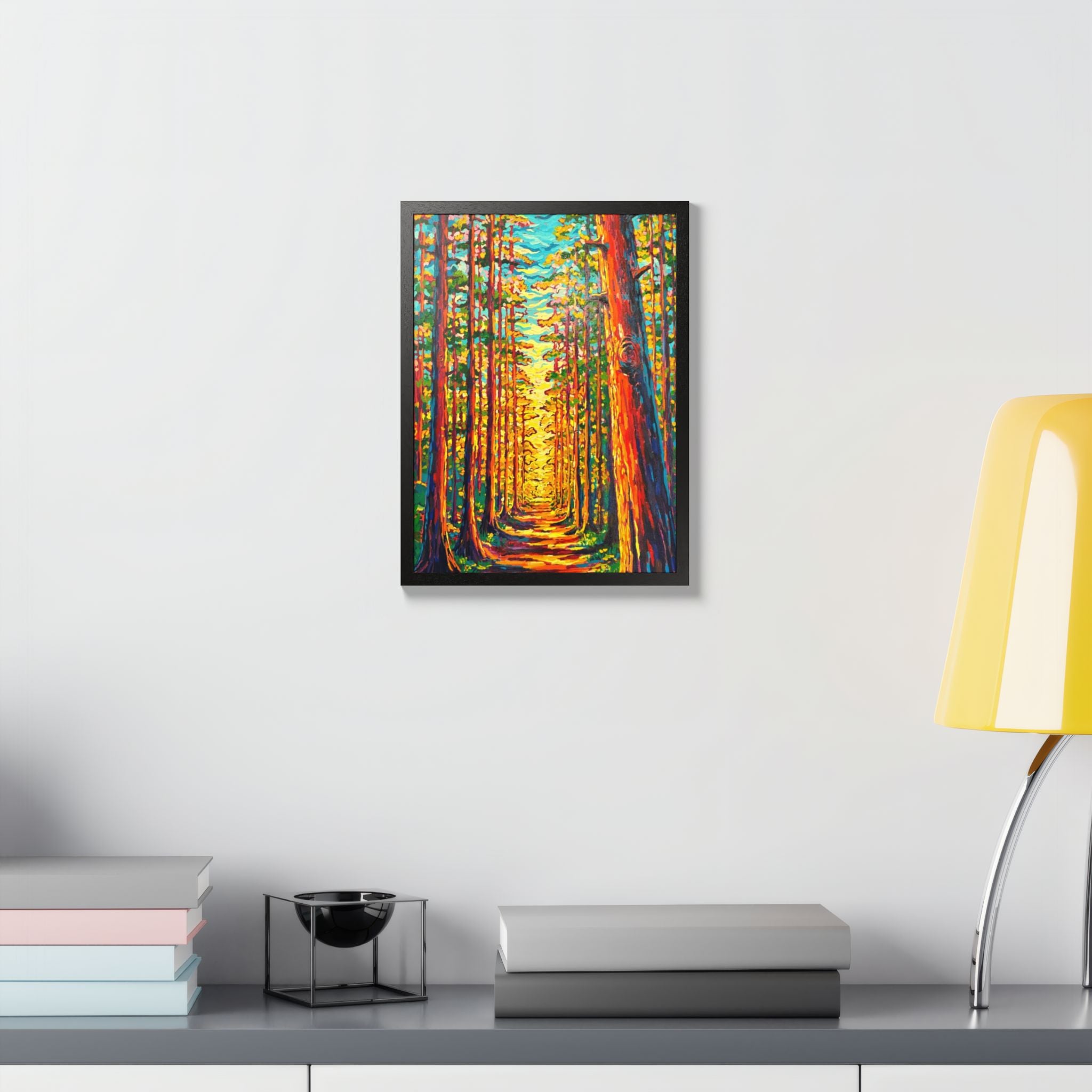 The Light Through the Forest – Framed Poster