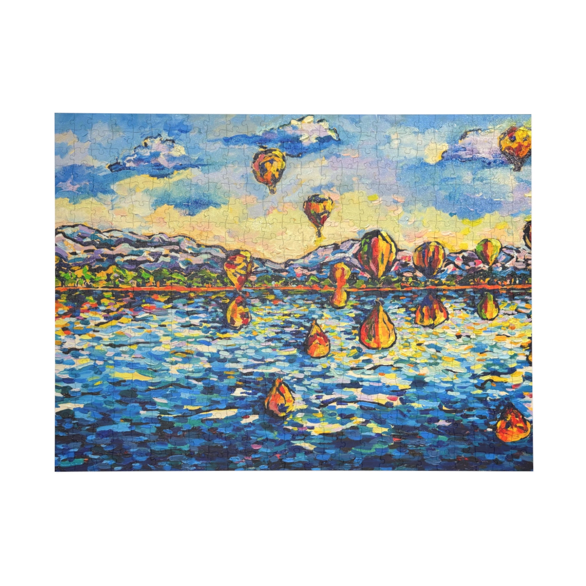 Balloon Festival Jigsaw Puzzle — Scenic Lake Reflection (500‑Piece)