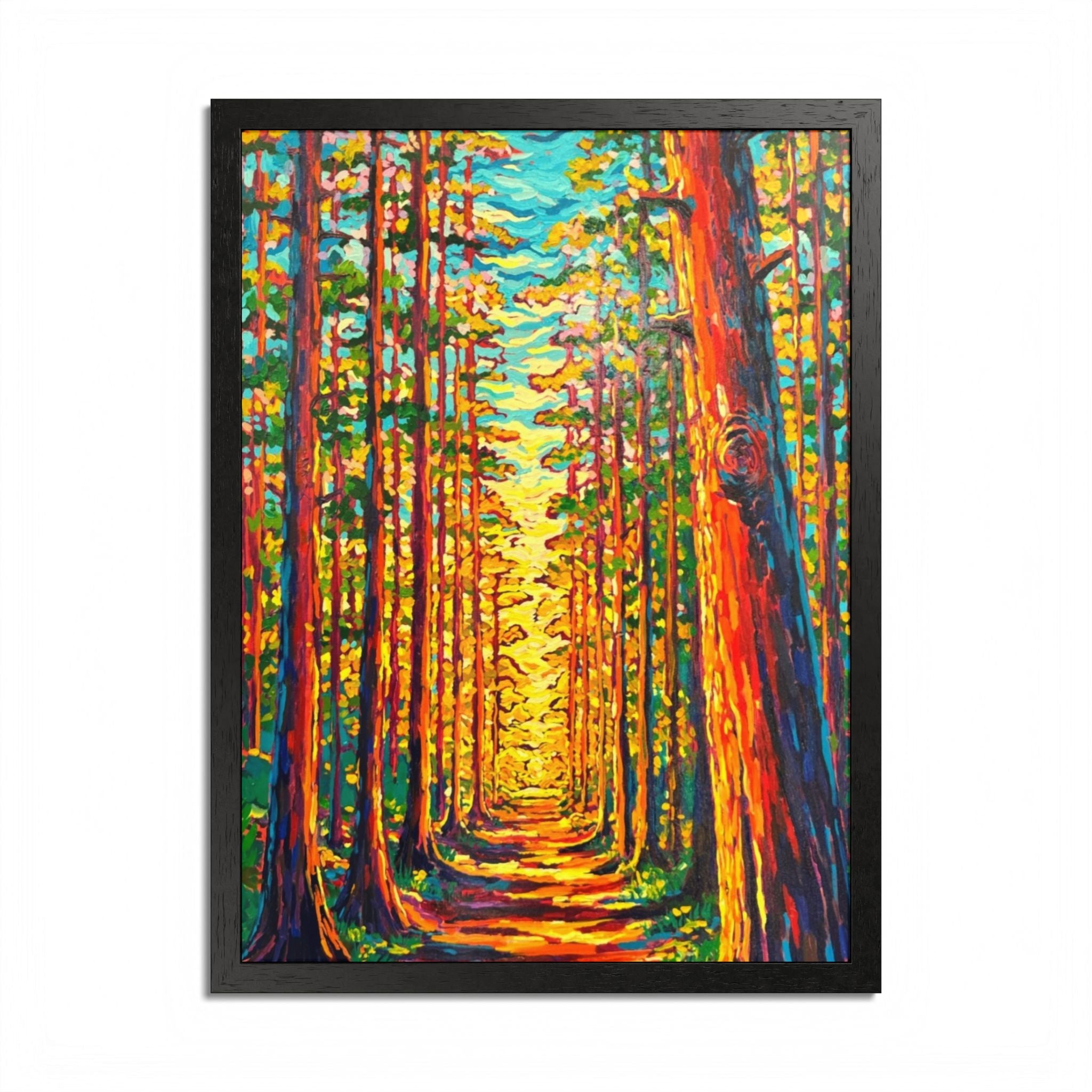 The Light Through the Forest – Framed Poster