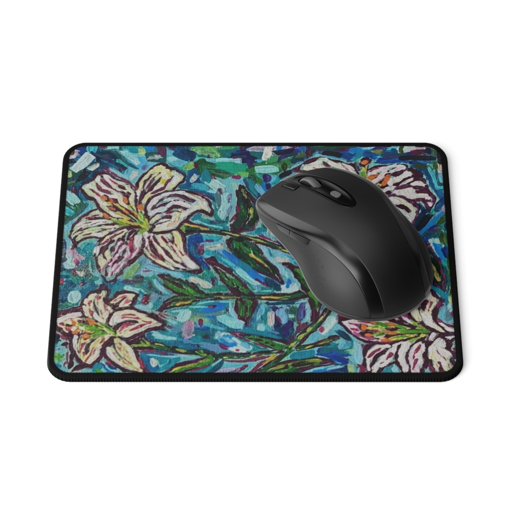 Lily Flower Gaming Mouse Pad — Non-Slip Design