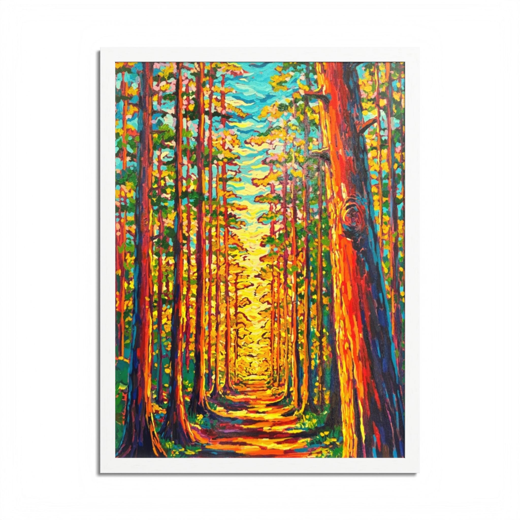 The Light Through the Forest – Framed Poster