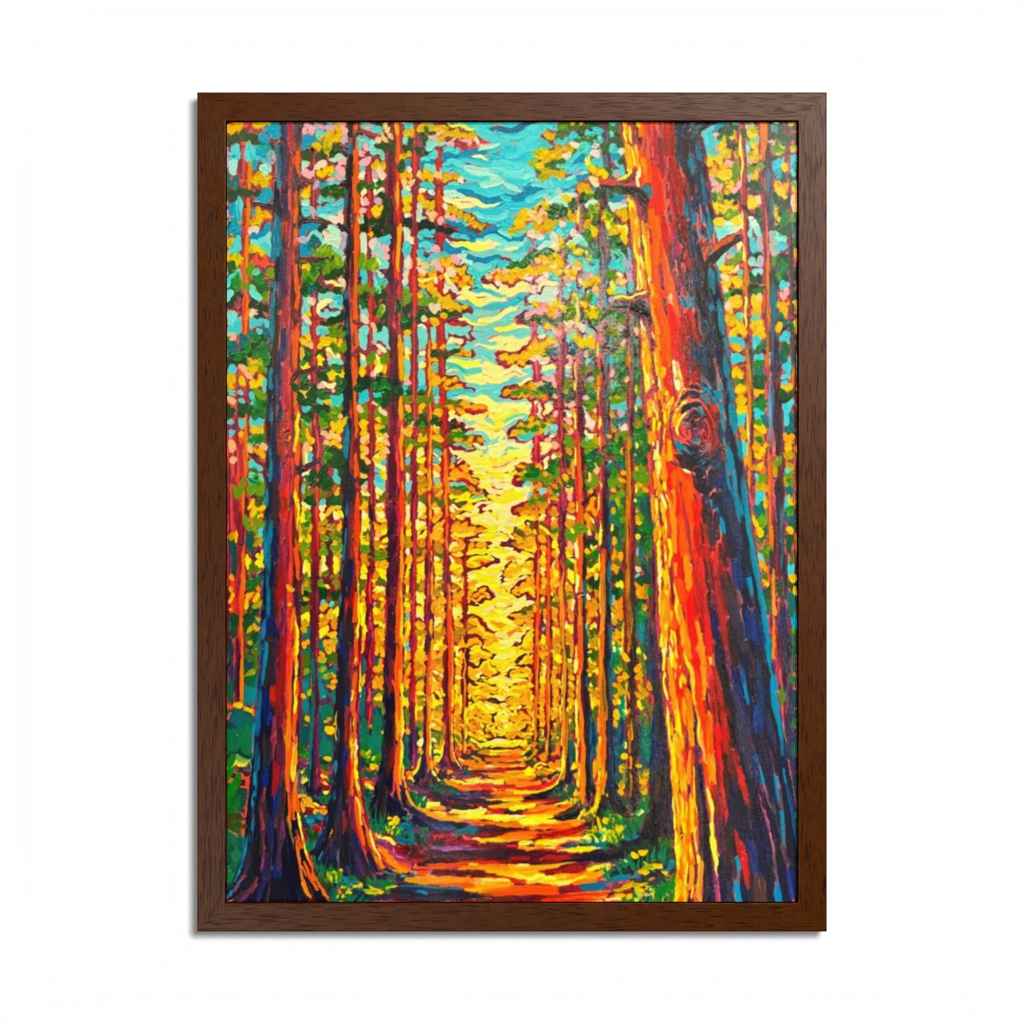 The Light Through the Forest – Framed Poster