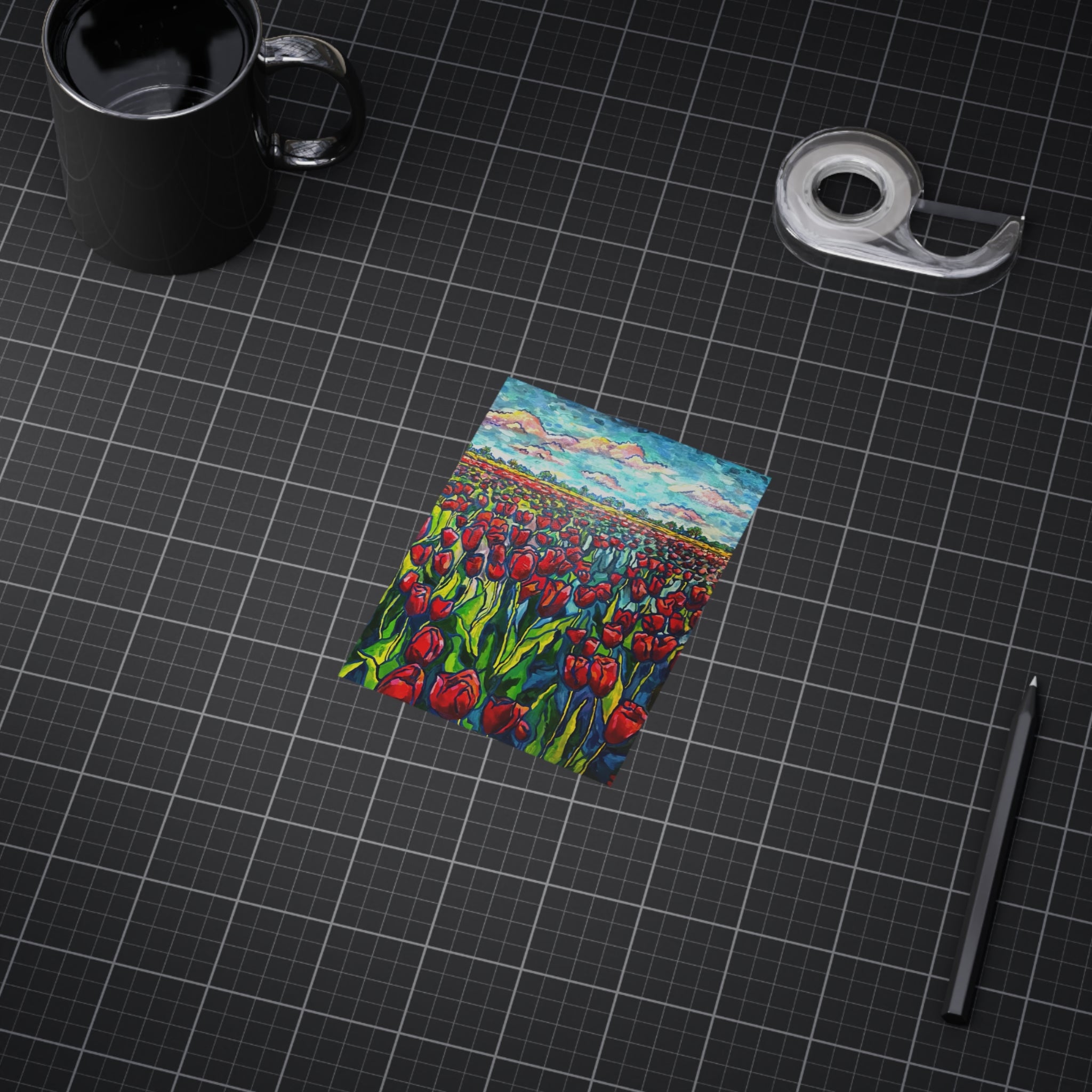 Endless Tulips — Colorful Floral Unframed Print