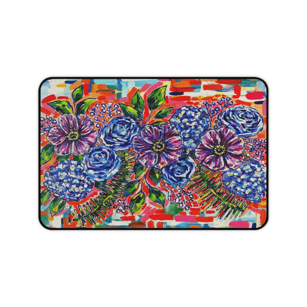 Love Blooms Desk Pad— Vibrant Hand-Painted Bouquet DeskPad