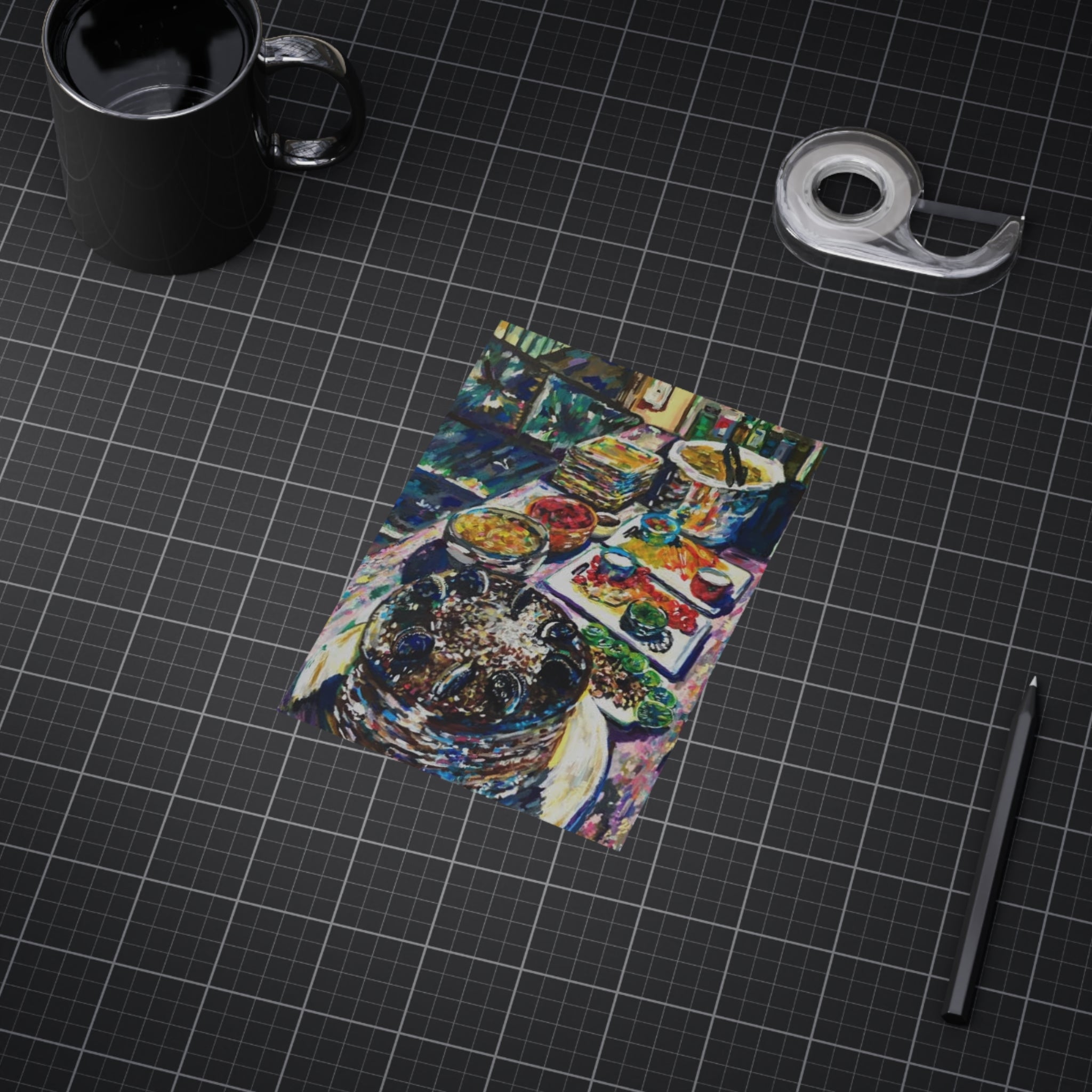 Let's Eat  — Colorful Unframed Art Print