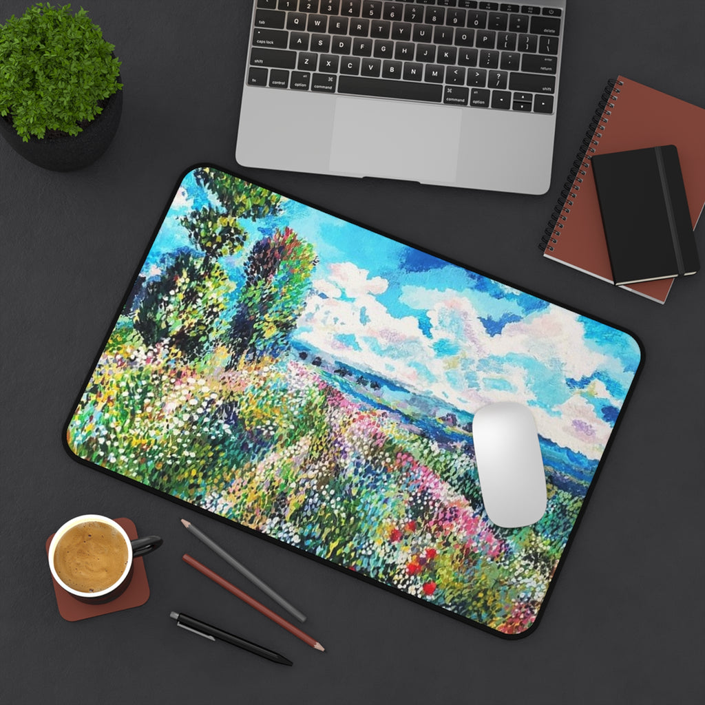 Meadow in Spring Desk Pad- Impressionist Meadow Desk Mat