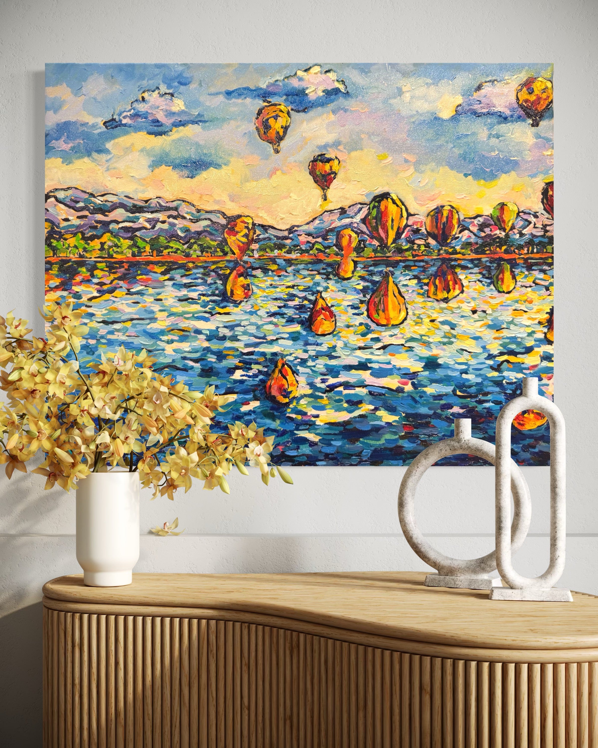 Balloon Festival - Original Oil Painting