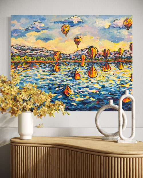 Balloon Festival - Original Oil Painting