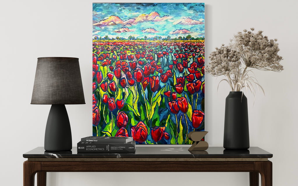 Endless Tulips - Original Acrylic Painting