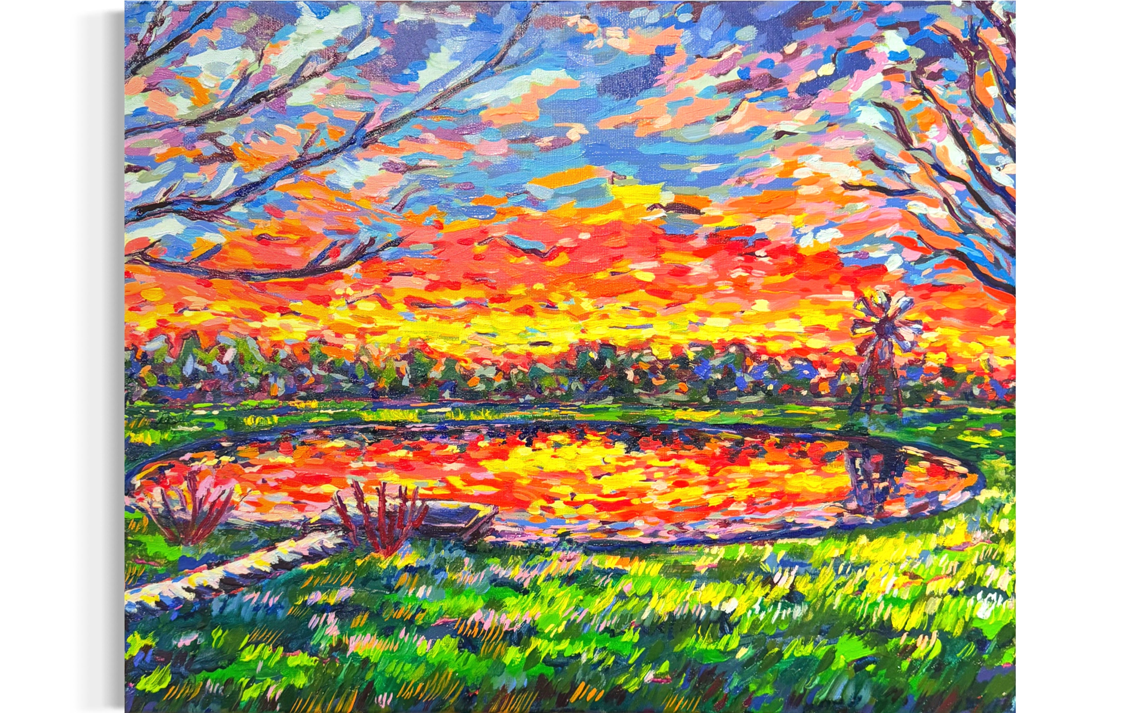 Reflections at Dusk - Original Oil Painting