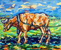 Impressionist Cow - Original Oil Painting
