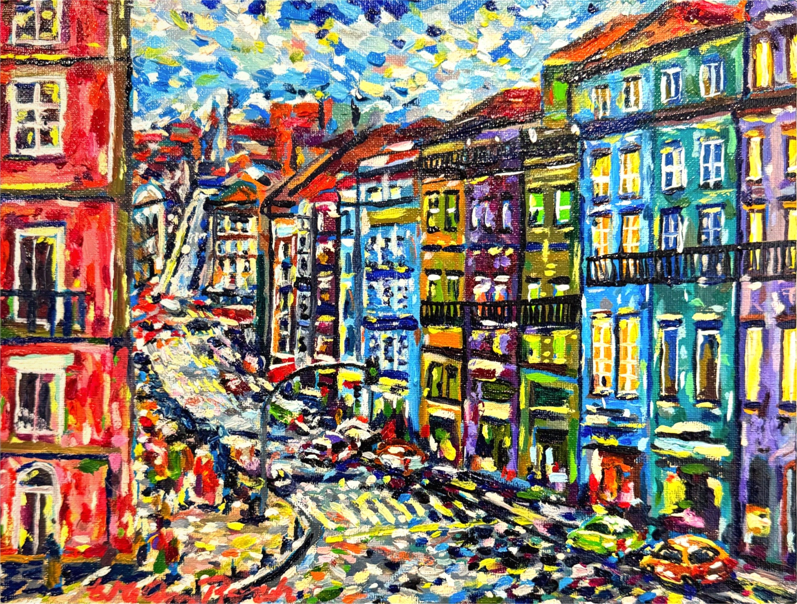 Cityscape - Original Oil Painting