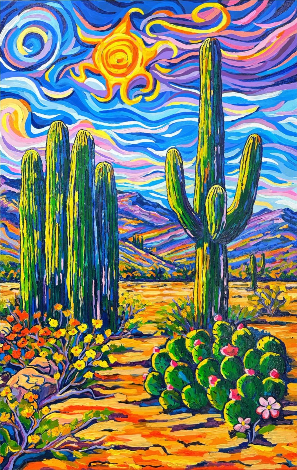 Saguaro Cacti Scene