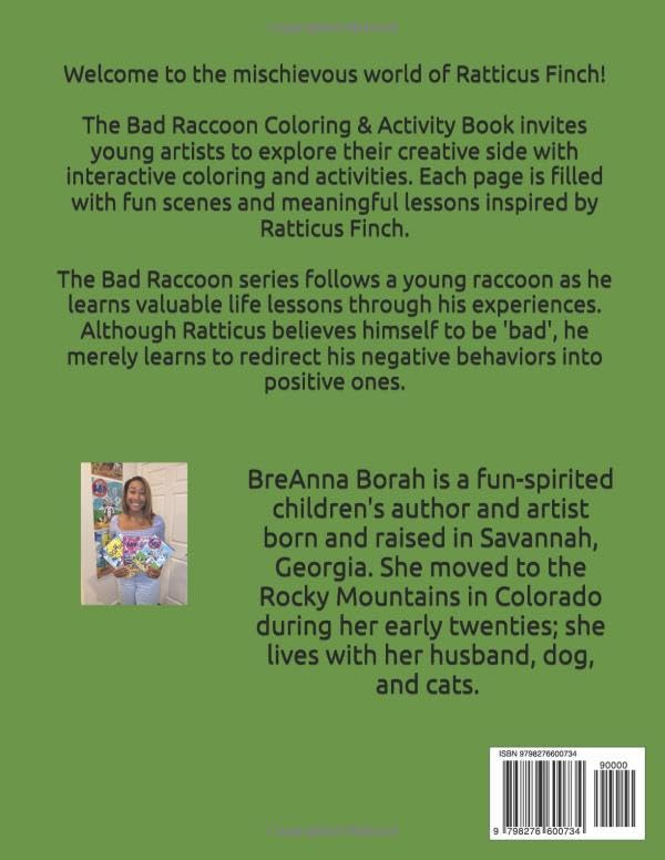 Bad Raccoon Coloring & Activity Book - Signed Author Copy