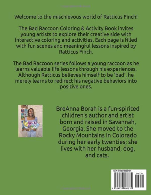 Bad Raccoon Coloring & Activity Book - Signed Author Copy