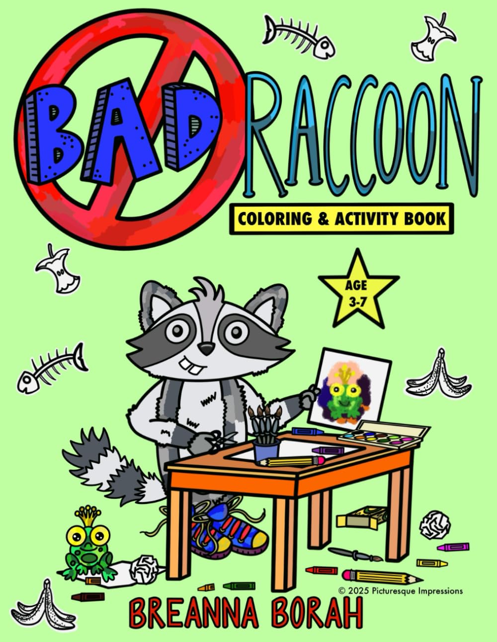 Bad Raccoon Coloring & Activity Book - Signed Author Copy