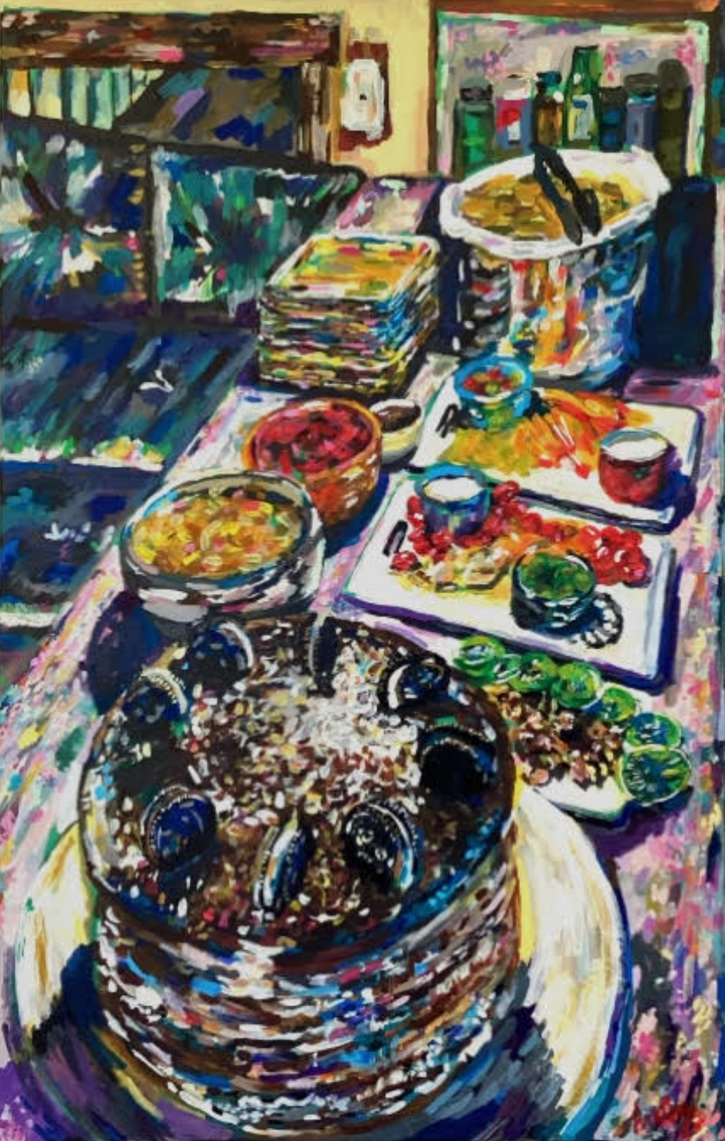 Let's Eat - Original Acrylic Painting