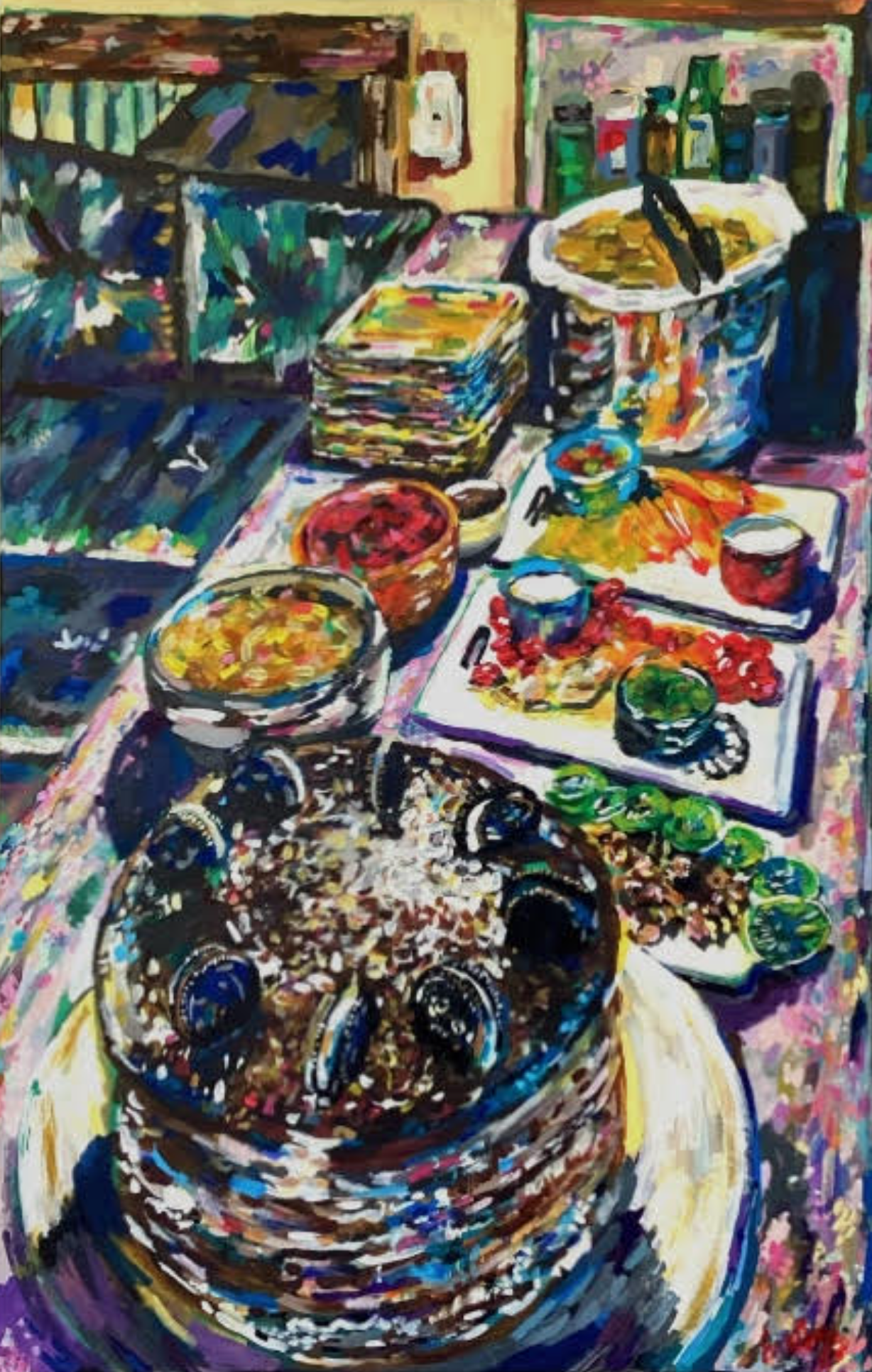 Let's Eat - Original Acrylic Painting