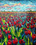 Endless Tulips - Original Acrylic Painting